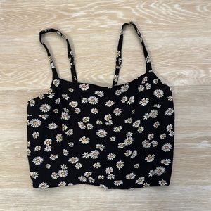 NWOT Hollister Daisy Print Tie-Back Tank Top Size S